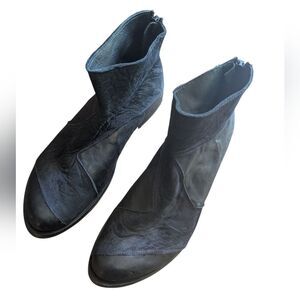 CYDWOQ Black Suede Leather Booties sz 37 (US 7)